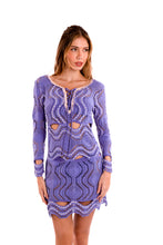 Charger l'image dans la galerie, Model Front: Despi Mini Dress Crocheted Tunic Iris