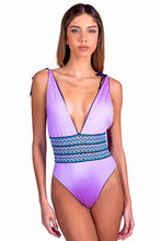 Charger l'image dans la galerie, Image 02: Despi Une Pièce Deep V Neck Reversible Op Navy Orchid Full