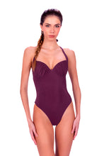 Charger l'image dans la galerie, Model Front: Despi Une Pièce Ruched Cup Op Marsala