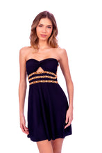 Charger l'image dans la galerie, Model Front: Despi Mini Dress Pearly Dress Black