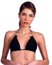 Charger l'image dans la galerie, Gallery: Despi Haut Top Bikini Golden Ring Black