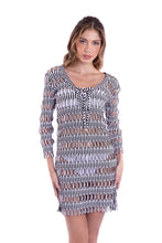 Charger l'image dans la galerie, Model Front: Despi Mini Dress Native Tunic Black-Co