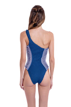 Charger l'image dans la galerie, Model Back: Despi Une Pièce Ripped One Shoulder Op Indigo-Co