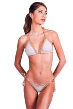 Charger l'image dans la galerie, Model Front: Despi Ensemble Bikini Cotton Chain Overlay Natural