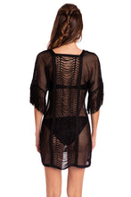 Charger l'image dans la galerie, Model Back: Despi Mini Dress Gatsby Tunic Black
