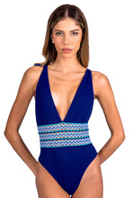 Charger l'image dans la galerie, Gallery: Despi Une Pièce Deep V Neck Reversible Op Navy Orchid
