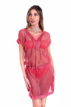 Charger l'image dans la galerie, Model Front: Despi Mini Dress Glare Tunic Watermelon
