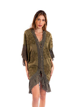 Charger l'image dans la galerie, Model Front: Despi Robe De Plage Lace Kimono Shiny Cactus
