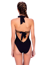 Charger l'image dans la galerie, Model Back: Despi Une Pièce Crocheted Reversible Op Black White
