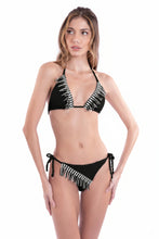 Charger l'image dans la galerie, Model Front: Despi Ensemble Set Fringed Tri-Tie Black-Co
