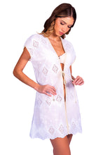 Charger l'image dans la galerie, Model Front: Despi Mini Dress Elegance Tunic Off White
