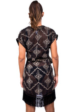 Charger l'image dans la galerie, Model Back: Despi Vêtement De Plage Baroque Black Lurex
