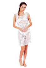 Charger l'image dans la galerie, Model Front: Despi Vêtement De Plage Braided Tank Dress White
