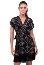 Charger l'image dans la galerie, Model Front: Despi Vêtement De Plage Baroque Black Lurex
