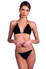Charger l'image dans la galerie, Model Front: Despi Haut Top Bikini Golden Ring Black
