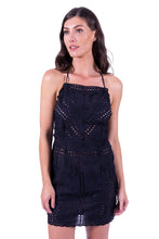 Charger l'image dans la galerie, Model Front: Despi Mini Dress Nude Back Dress Black
