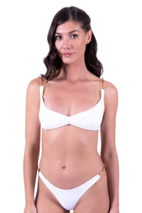 Bikini Golden Bow White