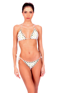 Model Front: Despi Ensemble Bikini Cotton Chain Polka Dots