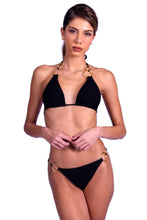 Charger l&#39;image dans la galerie, Model Front: Despi Ensemble Bikini Golden Ring Black
