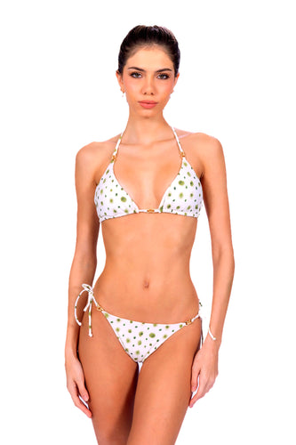 Model Front: Despi Ensemble Bikini Tiny Rings Polka Dots