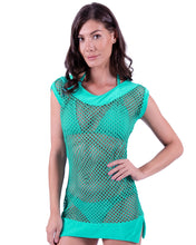Charger l&#39;image dans la galerie, Gallery: Despi Mini Dress Fish Net Tunic Malachite
