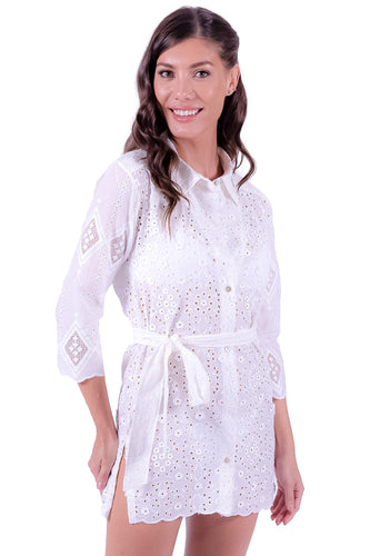 Model Front: Despi Chemise Guipir Chemise Off White