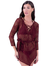 Charger l&#39;image dans la galerie, Gallery: Despi Mini Dress Indonesia Tunic Burgundy
