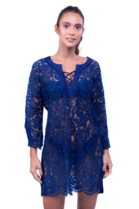 Model Front: Despi Mini Dress Java Navy