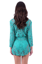 Charger l&#39;image dans la galerie, Model Back: Despi Mini Dress Java Tunic Malachite
