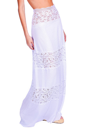 Gallery: Despi Jupe De Page Lace Cut Out Skirt White