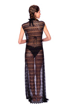 Charger l&#39;image dans la galerie, Model Back: Despi Robe De Plage Lace Zig Zag Positano Black
