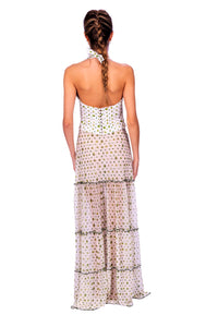 Model Back: Despi Jupe De Page Mesh Ruffle Skirt Polka Dots