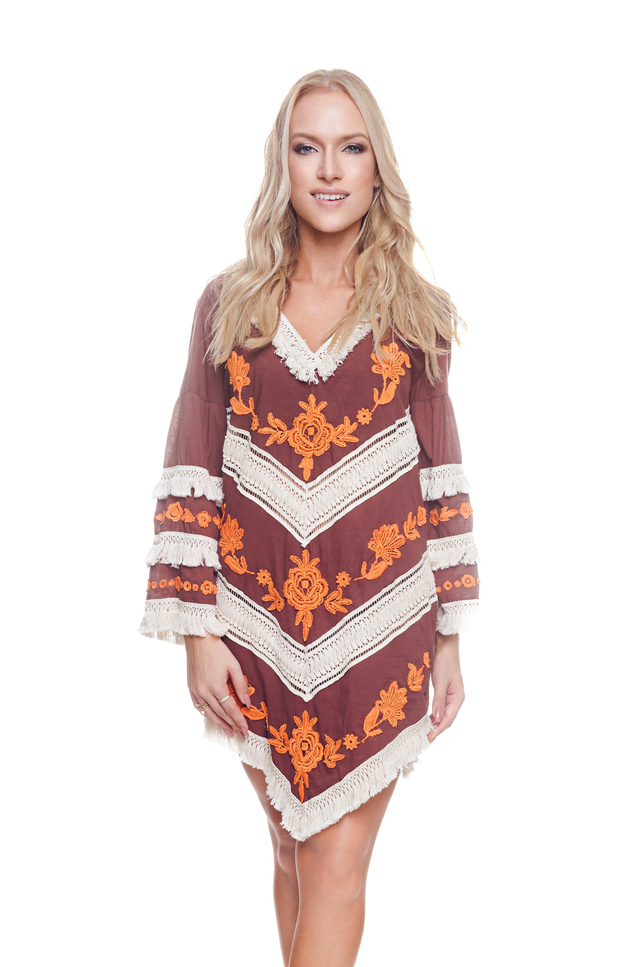Model Front: Despi Mini Dress New Tribal Brownie