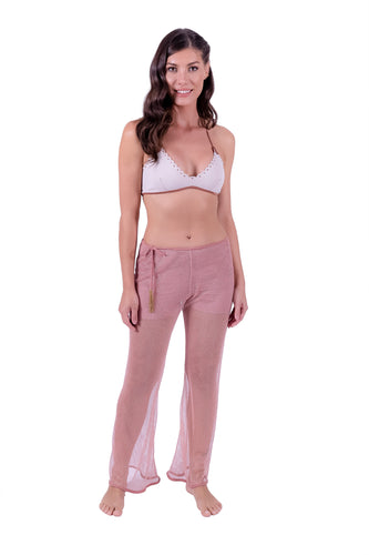Model Front: Despi Pantalon De Plage Pants Rose Gold