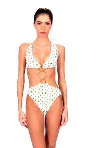 Model Front: Despi Une Pièce Rings Op Polka Dots