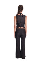 Charger l&#39;image dans la galerie, Model Back: Despi Haut De Plage Ultra Cropped Tank Black
