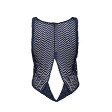 Charger l&#39;image dans la galerie, Product Back: Despi Haut De Plage Ultra Cropped Tank Navy
