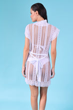 Charger l&#39;image dans la galerie, Model Back: Despi Robe De Plage Zamzibar White
