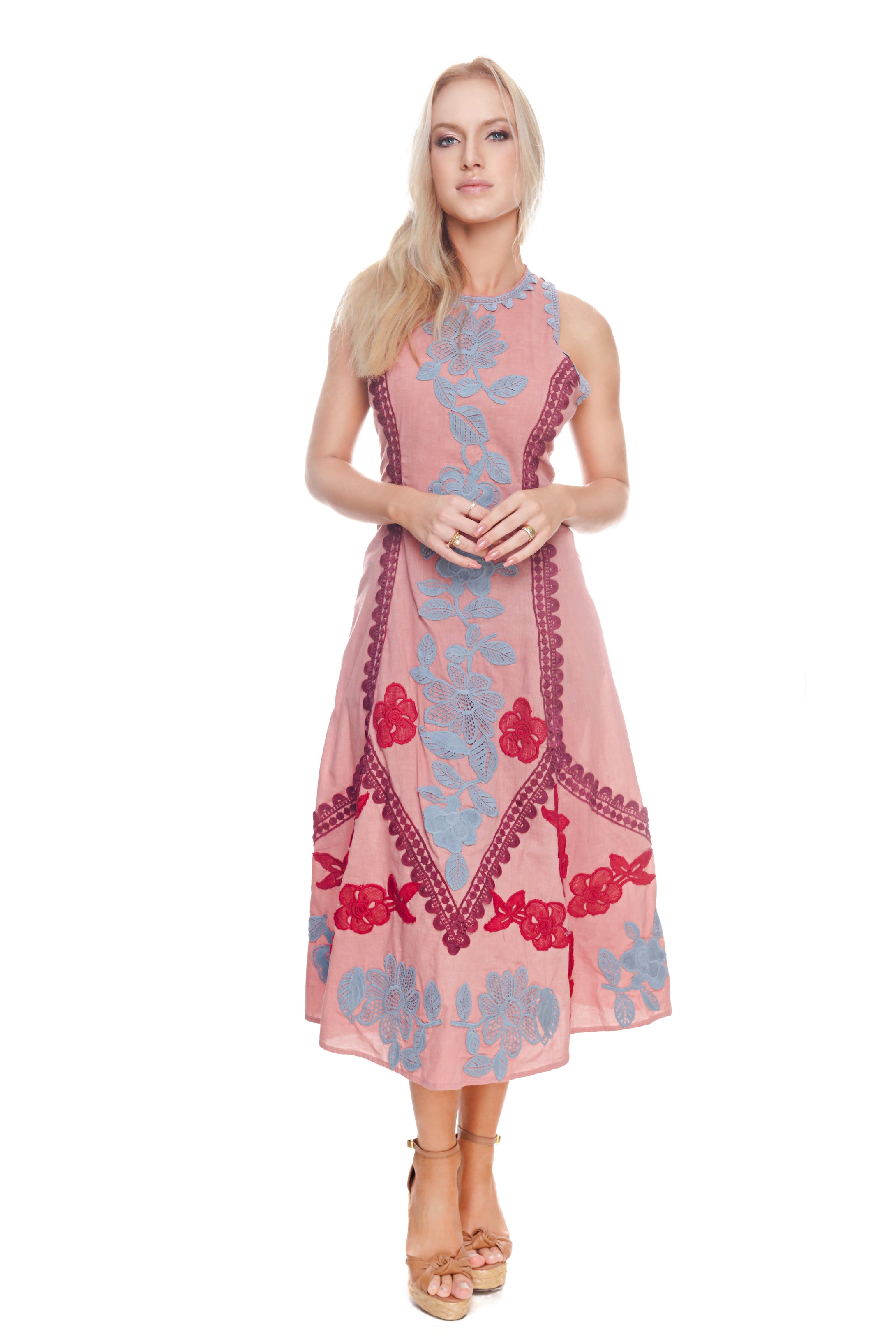 Lisbon Long Dress Rose Gold