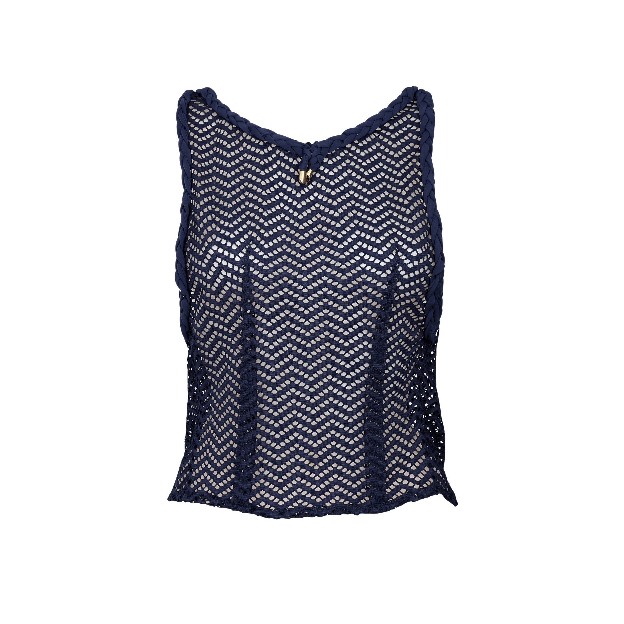 Ultra Cropped Tank Navy