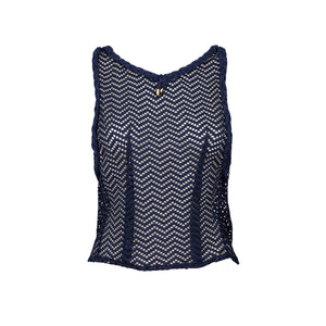 Ultra Cropped Tank Navy